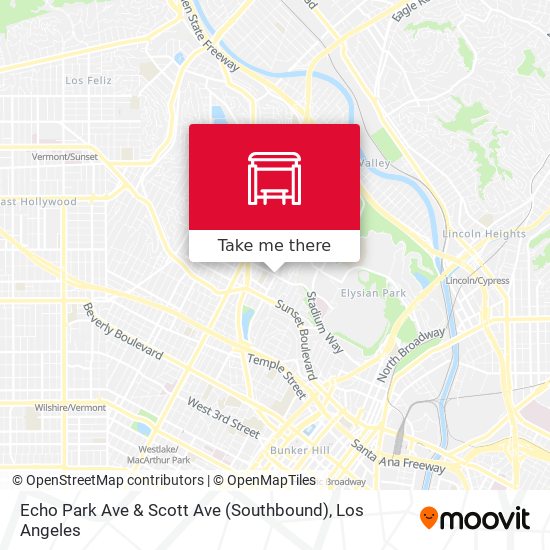 Mapa de Echo Park Ave & Scott Ave (Southbound)