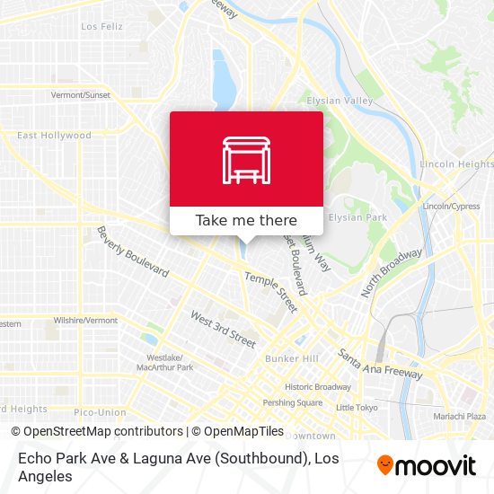 Mapa de Echo Park Ave & Laguna Ave (Southbound)