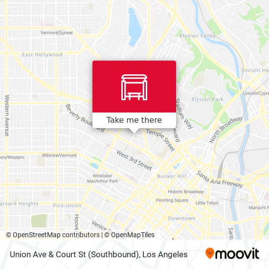 Union Ave & Court St (Southbound) map