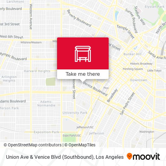 Union Ave & Venice Blvd (Southbound) map