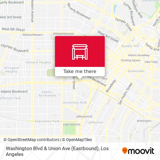 Mapa de Washington Blvd & Union Ave (Eastbound)
