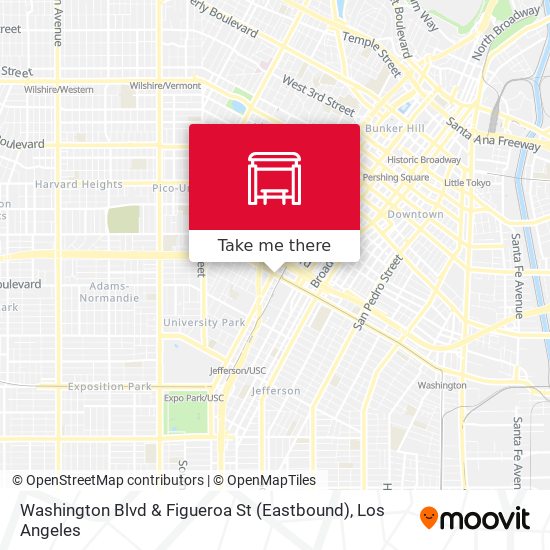 Mapa de Washington Blvd & Figueroa St (Eastbound)