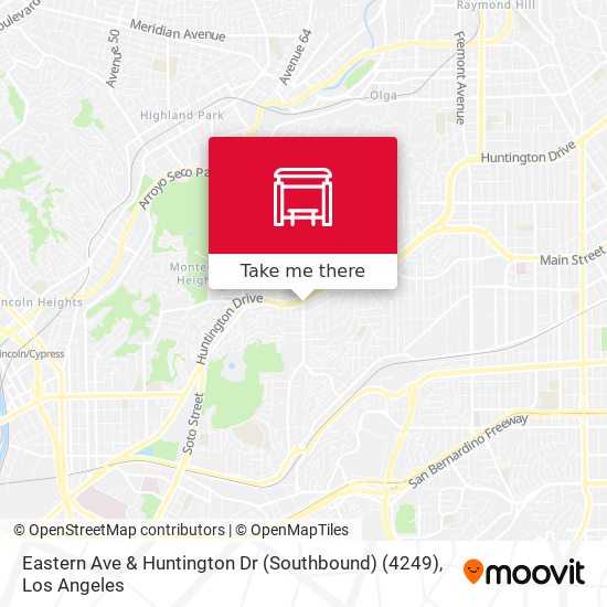 Mapa de Eastern Ave & Huntington Dr (Southbound) (4249)