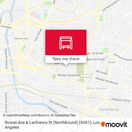 Rowan Ave & Lanfranco St (Northbound) (4301) map