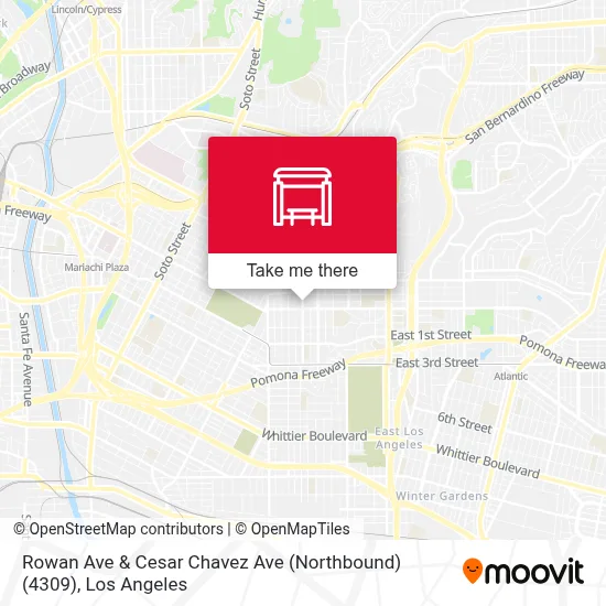 Rowan Ave & Cesar Chavez Ave (Northbound) (4309) map