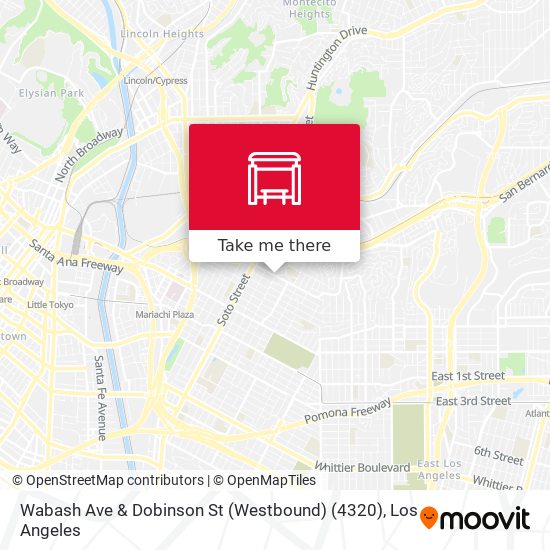 Wabash Ave & Dobinson St (Westbound) (4320) map