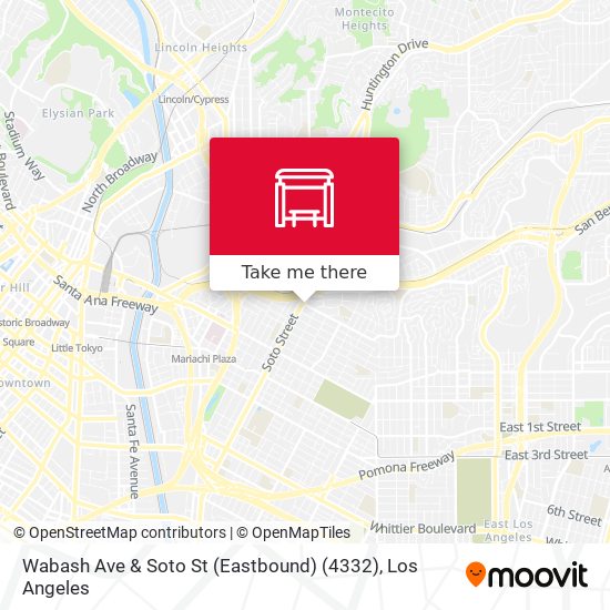 Wabash Ave & Soto St (Eastbound) (4332) map