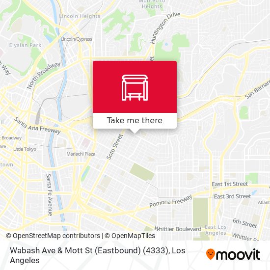 Wabash Ave & Mott St (Eastbound) (4333) map