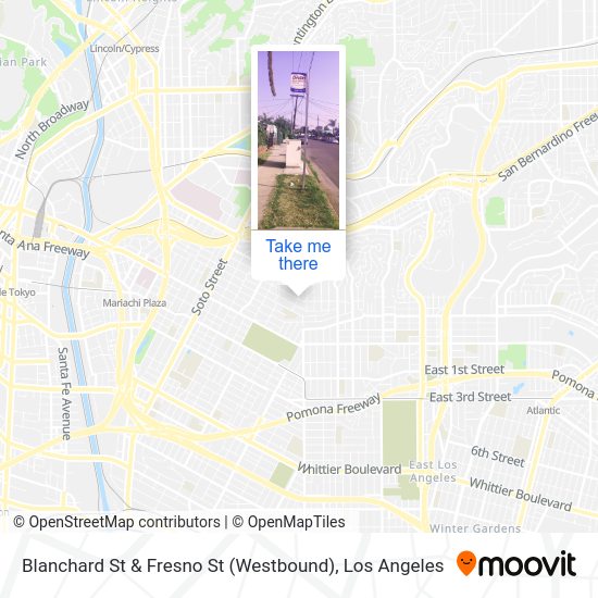 Blanchard St & Fresno St (Westbound) map