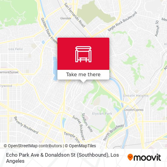 Echo Park Ave & Donaldson St (Southbound) map