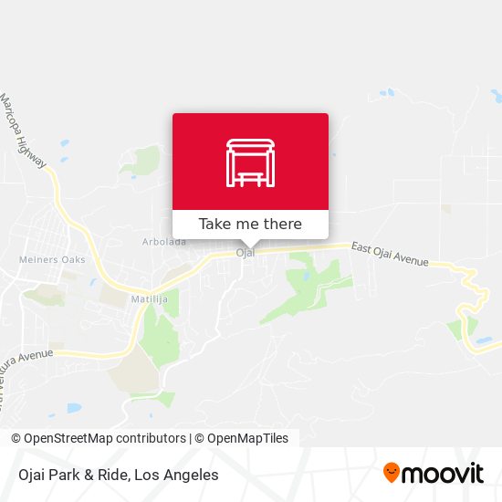 Ojai Park & Ride map