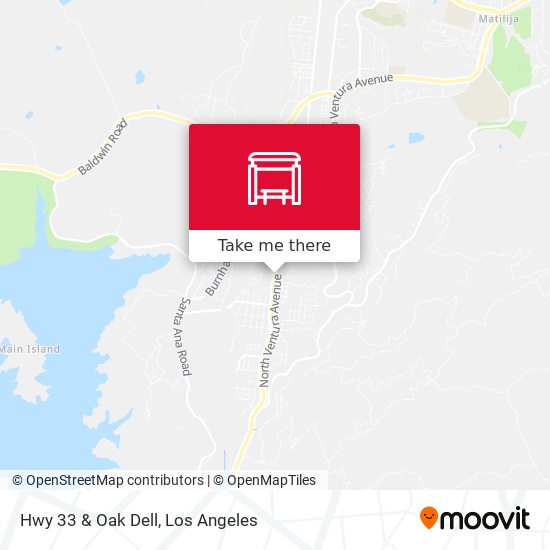 Hwy 33 & Oak Dell map