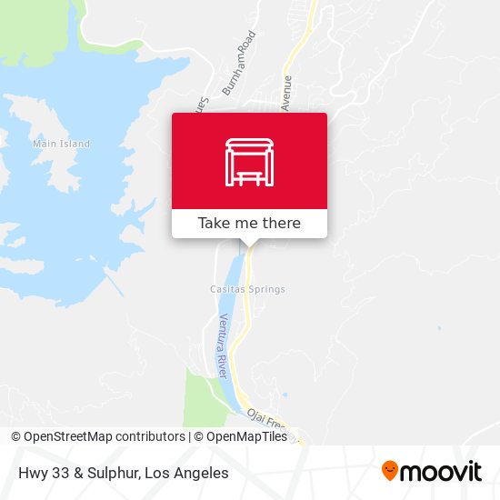 Hwy 33 & Sulphur map