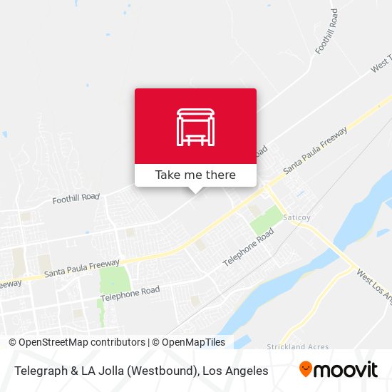 Mapa de Telegraph & LA Jolla (Westbound)