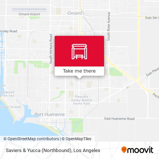 Saviers & Yucca (Northbound) map