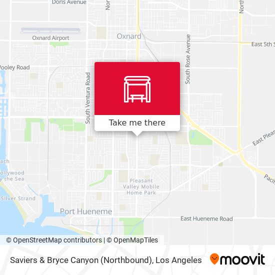 Saviers & Bryce Canyon (Northbound) map