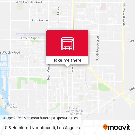 C & Hemlock (Northbound) map