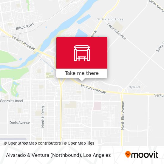 Mapa de Alvarado & Ventura (Northbound)