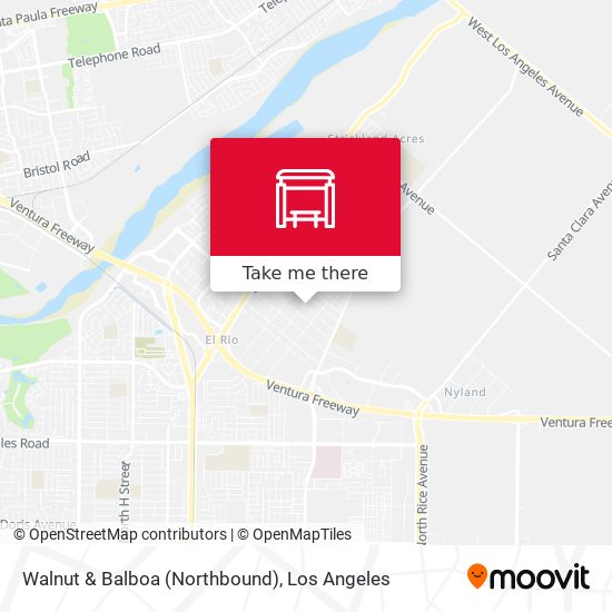 Walnut & Balboa (Northbound) map