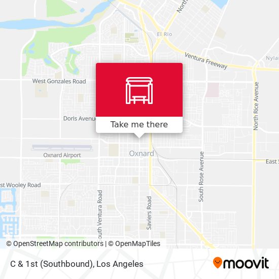 Mapa de C & 1st (Southbound)