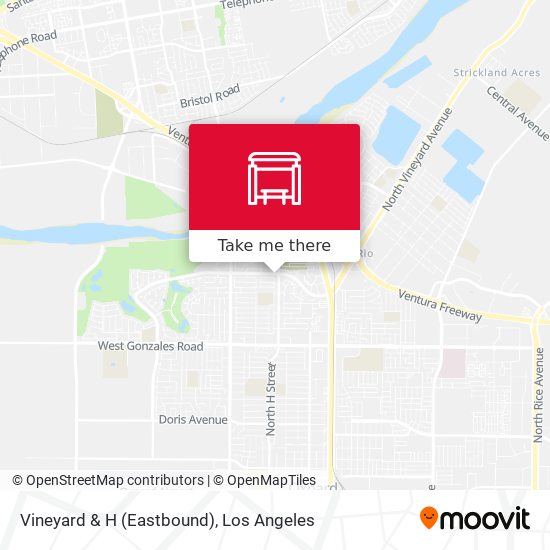 Mapa de Vineyard & H (Eastbound)