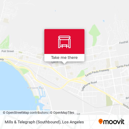 Mapa de Mills & Telegraph (Southbound)
