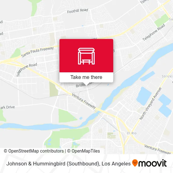 Johnson & Hummingbird (Southbound) map