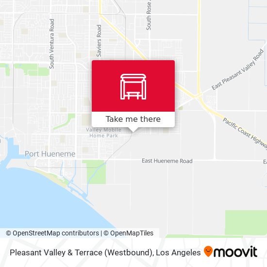 Pleasant Valley & Terrace (Westbound) map