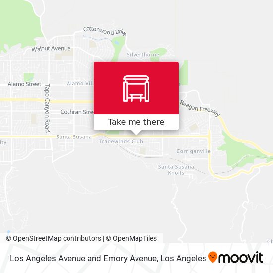 Los Angeles Avenue and Emory Avenue map