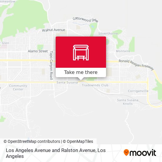 Los Angeles Avenue and Ralston Avenue map