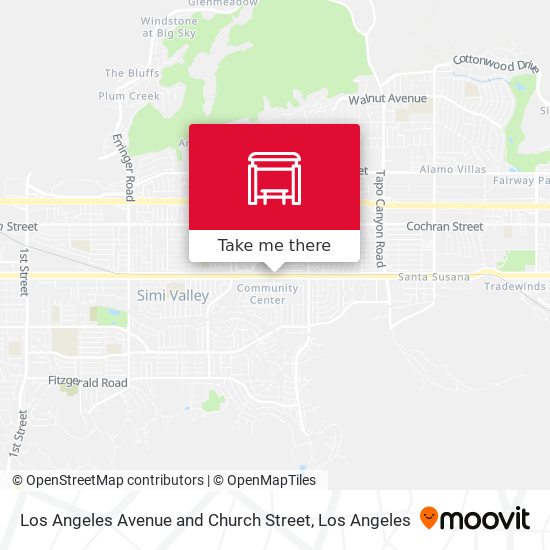 Mapa de Los Angeles Avenue and Church Street