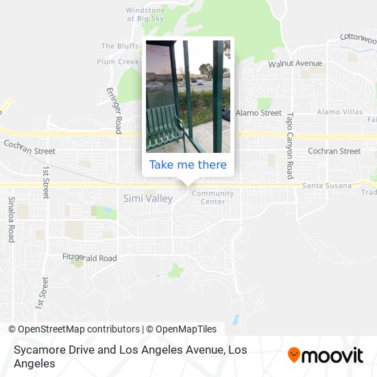 Sycamore Drive and Los Angeles Avenue map