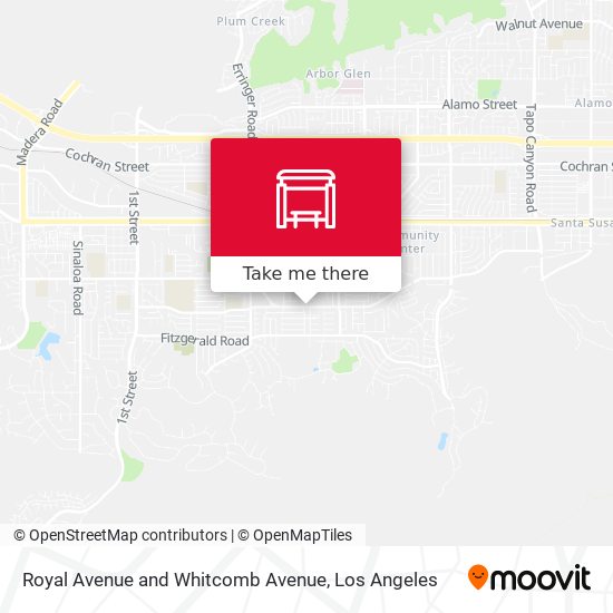 Royal Avenue and Whitcomb Avenue map