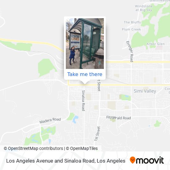 Los Angeles Avenue and Sinaloa Road map