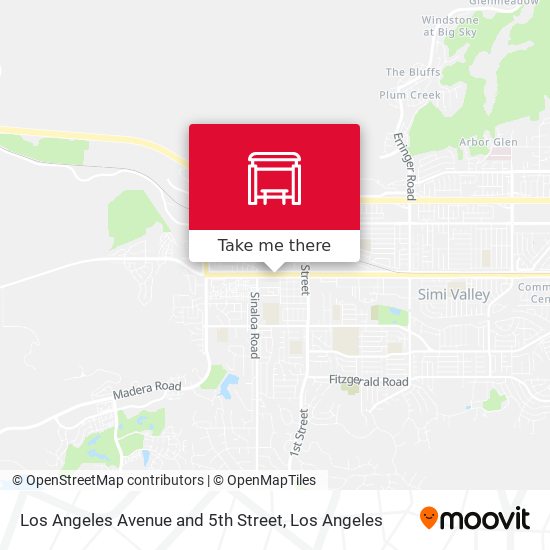 Mapa de Los Angeles Avenue and 5th Street