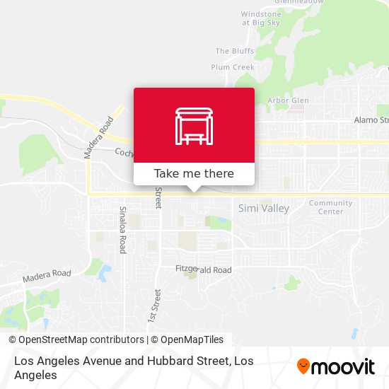 Los Angeles Avenue and Hubbard Street map