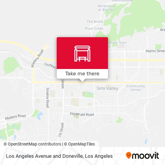 Los Angeles Avenue and Doneville map