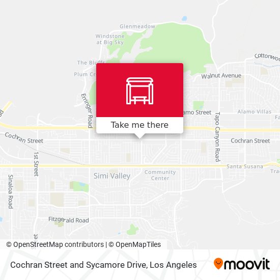 Cochran Street and Sycamore Drive map