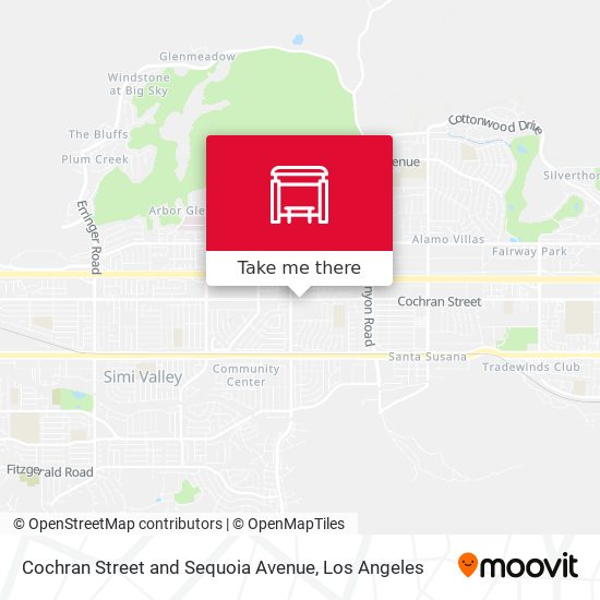 Cochran Street and Sequoia Avenue map
