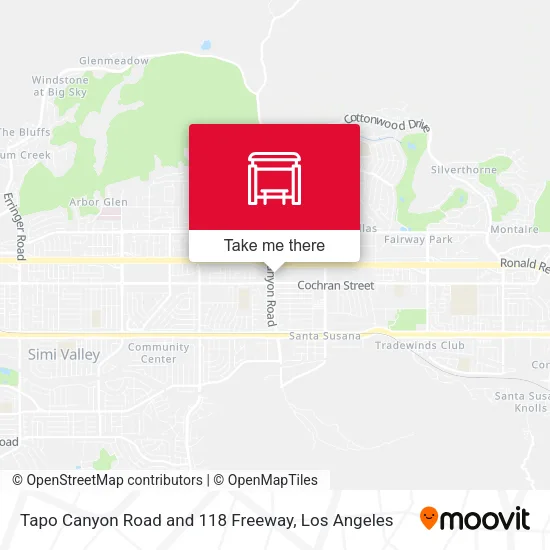 Mapa de Tapo Canyon Road and 118 Freeway