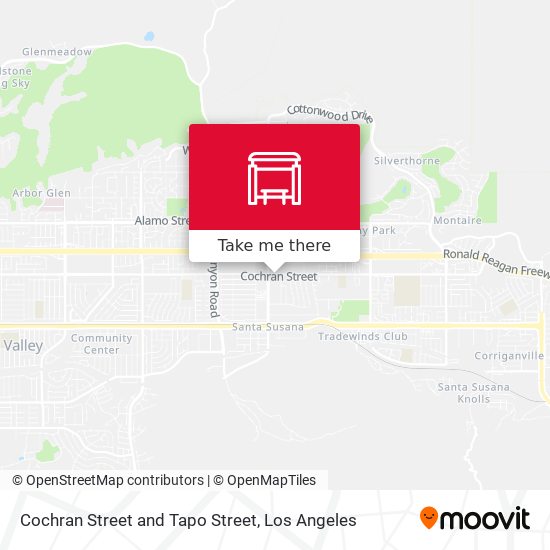 Cochran Street and Tapo Street map