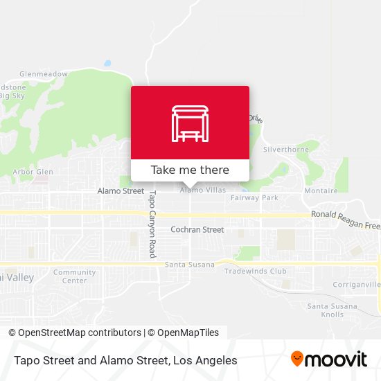 Tapo Street and Alamo Street map