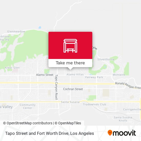 Tapo Street and Fort Worth Drive map