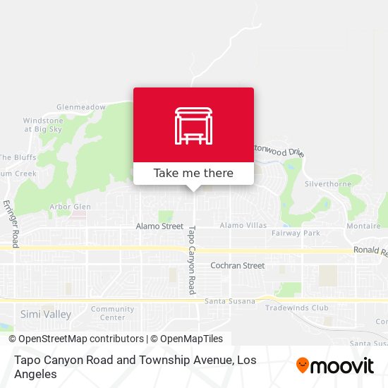 Mapa de Tapo Canyon Road and Township Avenue