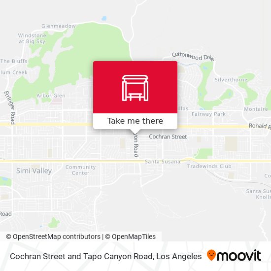 Cochran Street and Tapo Canyon Road map