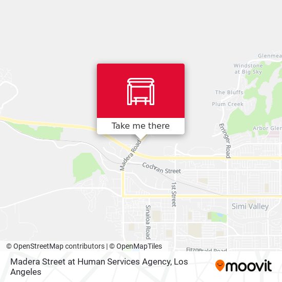 Madera Street at Human Services Agency map
