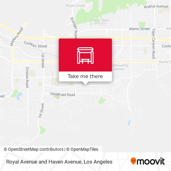Royal Avenue and Haven Avenue map
