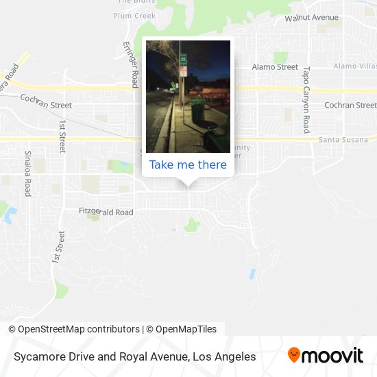 Sycamore Drive and Royal Avenue map