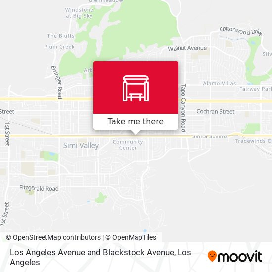Mapa de Los Angeles Avenue and Blackstock Avenue