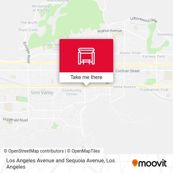 Los Angeles Avenue and Sequoia Avenue map